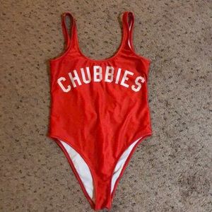 Red swimsuit